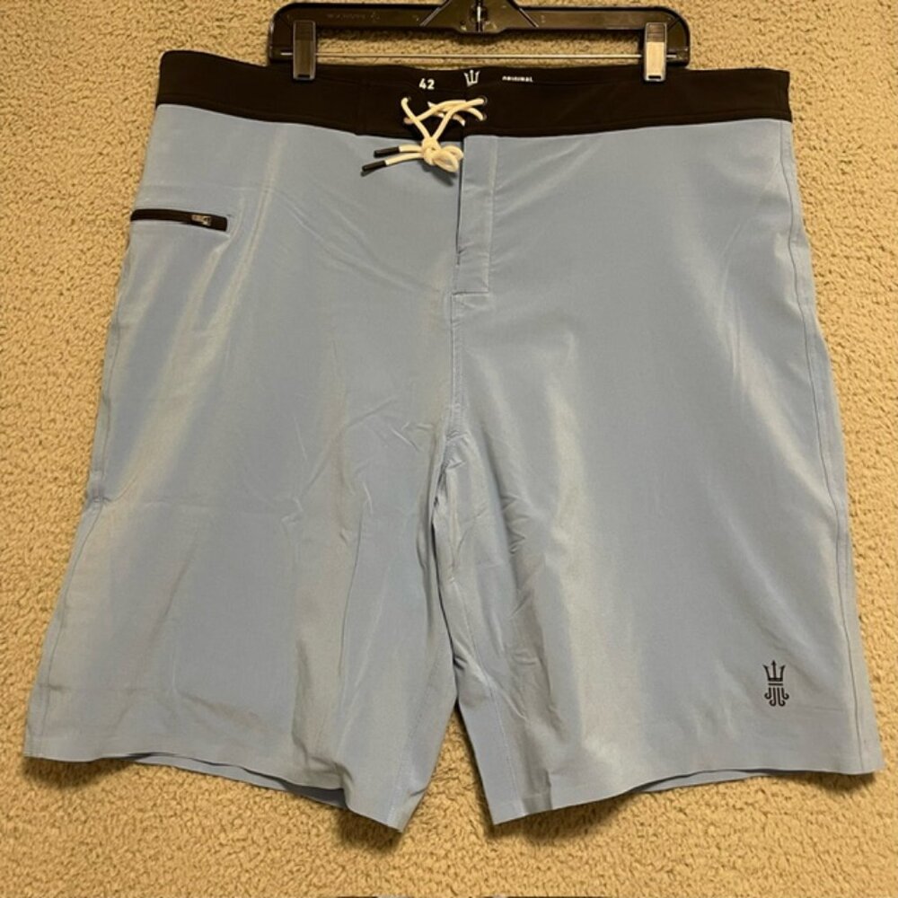 Driftline Original Drifties 2-1 Wetsuit Lined Board Shorts Sz 42 Tidewater Blue